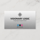 Carte De Visite Services de conseil informatique | Lumière gris fu (Dos)