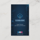 Carte De Visite Services de conseil informatique | Marine sombre f (Dos)