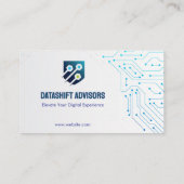 Carte De Visite Services de conseil informatique | Simple blanc fu (Dos)