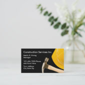 Carte De Visite Services de construction avec le casque antichoc (Debout devant)