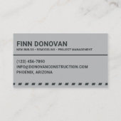Carte De Visite Services de construction Casque bleu foncé (Dos)