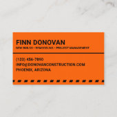 Carte De Visite Services de construction Casque orange (Dos)