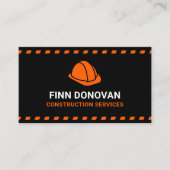 Carte De Visite Services de construction Casque orange (Devant)