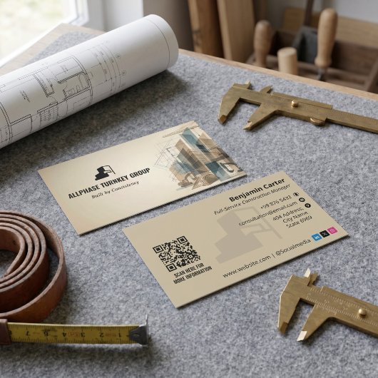 Carte De Visite Services de construction clé en main | Brown Sktec