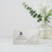 Carte De Visite Services de construction clé en main | Gris minima (Debout devant)
