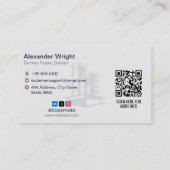 Carte De Visite Services de construction clé en main | Gris minima (Dos)