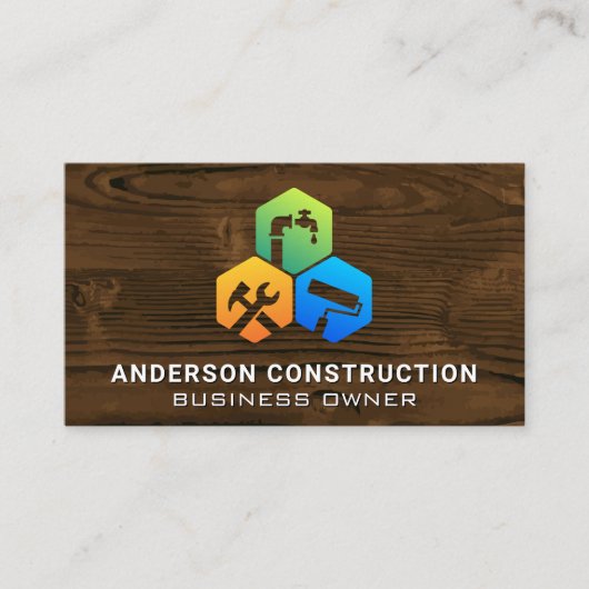 Carte De Visite Services de construction | Constructeur de menuise (Devant)
