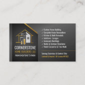 Carte De Visite Services de construction de contracteur général (Devant)