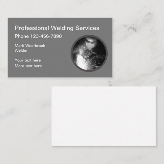 Carte De Visite Services de construction de soudage (Devant / Derrière)