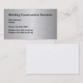 Carte De Visite Services de construction de soudage (Devant / Derrière)
