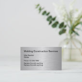 Carte De Visite Services de construction de soudage (Debout devant)
