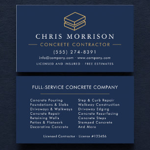 Carte De Visite Services de construction en béton