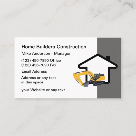Carte De Visite Services de construction et de bâtiment (Devant)