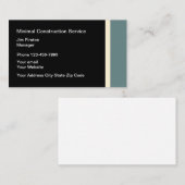 Carte De Visite Services de construction généraux (Devant / Derrière)