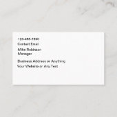 Carte De Visite Services de construction modernes et cool  (Dos)