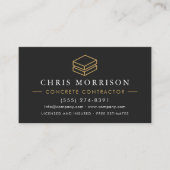 Carte De Visite Services de contracteur en béton Code QR (Devant)