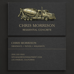 Carte De Visite Services de Contracteur en Béton Résidentiel