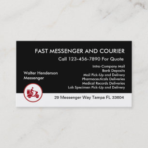 Carte De Visite Services de coursier et de livraison