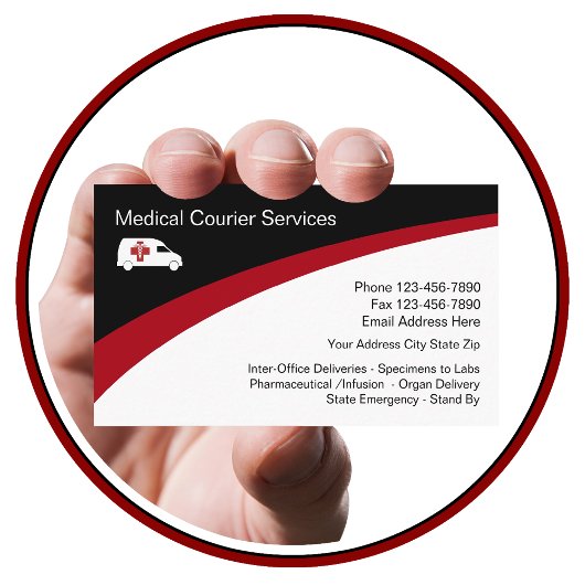 Carte De Visite Services de coursier médical
