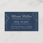 Carte De Visite Services de couture et de modification - Aquarelle (Dos)