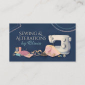 Carte De Visite Services de couture et de modification - Aquarelle (Devant)