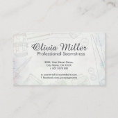 Carte De Visite Services de couture et de modification - Aquarelle (Dos)