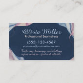 Carte De Visite Services de couture et de modification - Aquarelle (Dos)