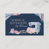 Carte De Visite Services de couture et de modification - Aquarelle (Devant)