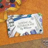 Carte De Visite Services de couture et de modification - Aquarelle