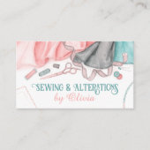 Carte De Visite Services de couture et de retouche - Art à l'aquar (Devant)