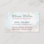 Carte De Visite Services de couture et de retouche - Art à l'aquar (Dos)