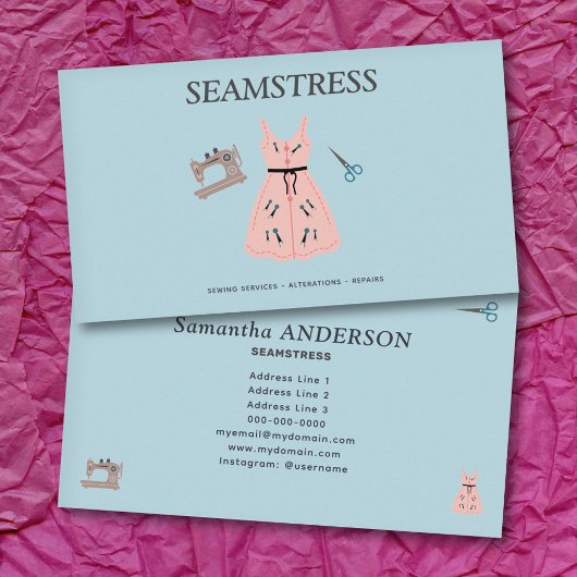 Carte De Visite Services de couturière et de retouches