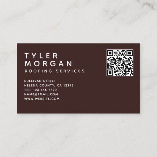 Carte De Visite Services de couverture de code QR (Dos)