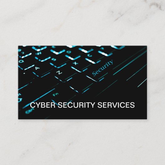 Carte De Visite Services de cyber-sécurité d'entreprise (Devant)