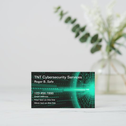 Carte De Visite Services de cybersécurité Conception moderne uniqu (Debout devant)