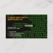 Carte De Visite Services de cybersécurité | Conseil de sécurité (Dos)