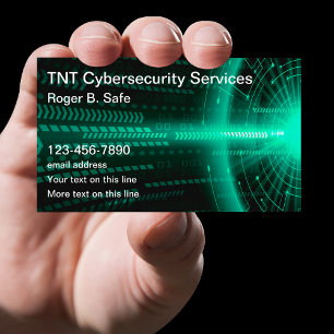 Carte De Visite Services de cybersécurité Design Moderne Unique