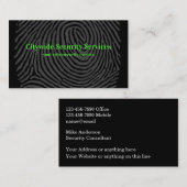 Carte De Visite Services de cybersécurité double face (Devant / Derrière)
