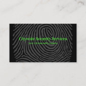 Carte De Visite Services de cybersécurité double face (Devant)