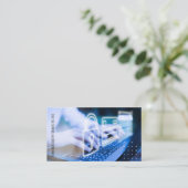 Carte De Visite Services de cybersécurité | SERVICE DE PROTECTION  (Debout devant)
