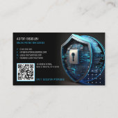 Carte De Visite Services de cybersécurité | SERVICE DE PROTECTION  (Dos)