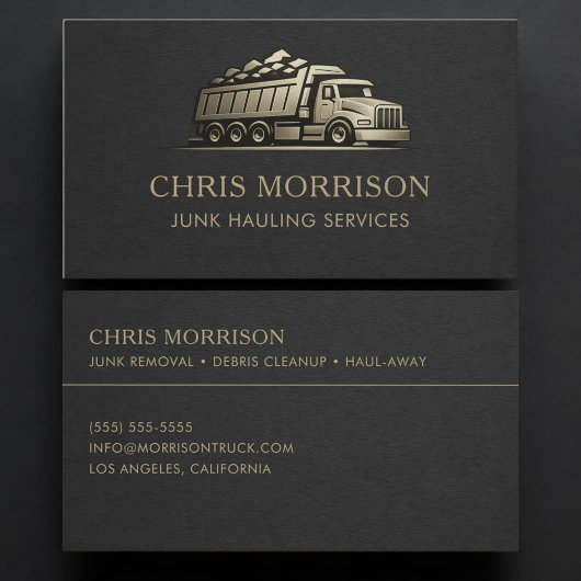 Carte De Visite Services de déblaiement de déchets Professionnel