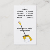 Carte De Visite Services de déblaiement de neige (Dos)