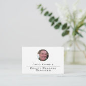 Carte De Visite Services de déblocage de capitaux avec photo du ti (Debout devant)