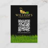 Carte De Visite Services de découpe de tondeuse de pelouse, Logo O (Dos)