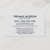 Carte De Visite Services de déménagement professionnels - Déménage (Dos)