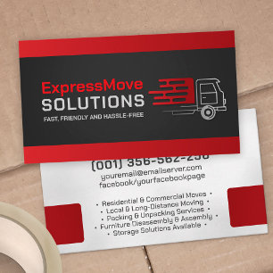 Carte De Visite Services de déménagement professionnels - Réinstal