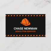 Carte De Visite Services de démolition Casque Orange (Devant)
