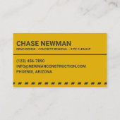 Carte De Visite Services de démolition professionnel (Dos)