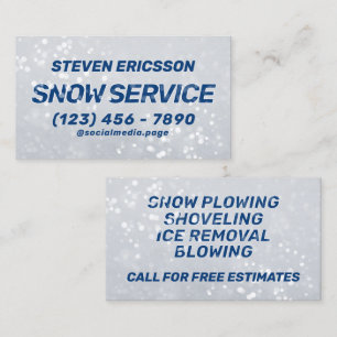Carte De Visite Services de déneigement 